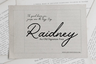 Raidney - An Old Signature Font Font Download