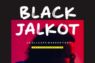 Black Jalkot - An Allcaps Marker Font Font Download