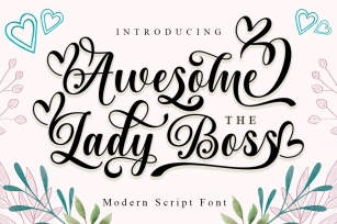 Awesome The Lady Boss Font Download