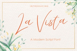 AM La Vista - Modern Script Font Download
