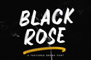 Black Rose - Textured Brush Font Font Download