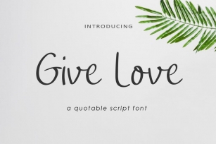 AM Give Love - Script Font Font Download