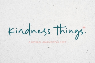 Kindness Things - A Casual Handwritten Font Font Download