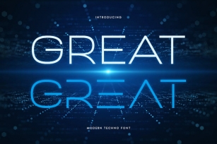 GREAT - Modern Techno Font Font Download