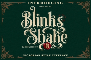 Blinks Shake vintage Font Download