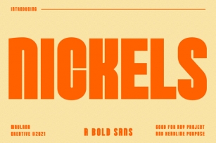 Nickels Bold Sans Serif Font Download