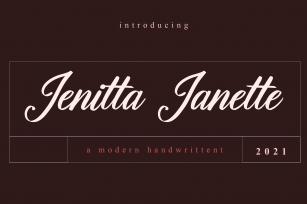 Jenitta Janette Font Download