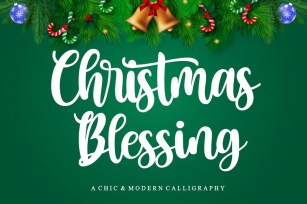 Christmas Blessing - Modern Calligraphy Font Font Download