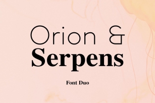 Orion  Serpens Duo Font Download