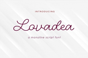 AM Lovadea - Monoline Script Font Download