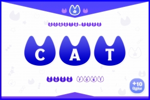 Cat Monogram Display Procreate Pet Font Download