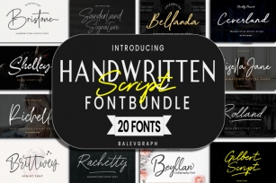 Font Bundle - Handwritten Script Font Font Download