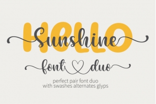 Hello Sunshine-A perfect pair font doo Font Download