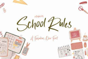School Rules (School Fonts, Script Fonts, Calligraphy Fonts) Font Download