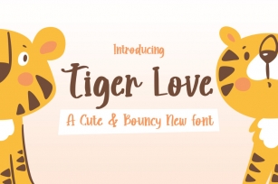 Tiger Love Font (Cute Fonts, Kids Fonts, Playful Fonts) Font Download