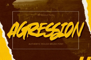 Agression - Authentic Rough Brush Font Download