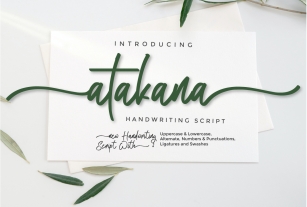 Atakana Script Font Download