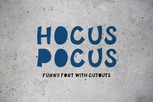 Hocus Pocus funny font with cutouts Font Download