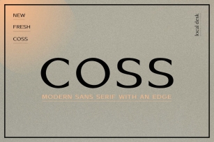 COSS – Modern Sans with an Edge Font Download