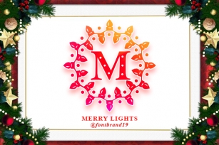 Merry Lights Monogram Font Download