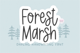 FOREST MARSH Cute Handwriting Font Download