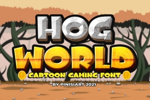 HOG WORLD - Cartoon Gaming Font Font Download