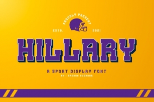 Hillary - A Sport Display Font Font Download