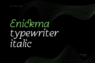 Enickma - Techno Typewriter Italic Font Font Download