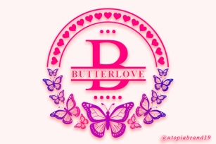 Butterlove Monogram Font Download
