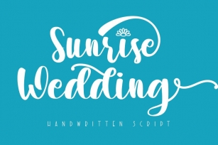 Sunrise Wedding Font Download