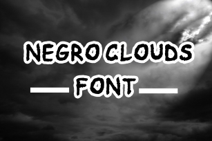Negro Clouds Font Download