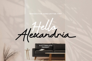 Hello Alexandria Modern Handwritten Font Download