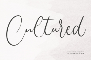 Cultured Handwriting Font Download