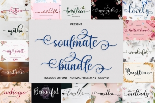 Soulmate Font Bundle Font Download