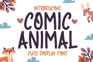 Comic Animal - Cute Handwriting Display Font Font Download