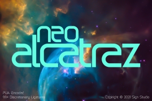 Neo Alcatraz - Futuristic Display Font Font Download