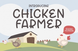 Chicken Farmer - Cute Display Font Font Download