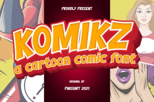 KOMIKZ - cartoon font Font Download