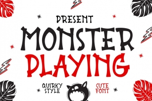 Monster Playing - Display Font Font Download