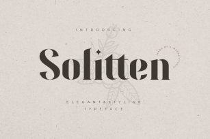 Solitten | Elegant & Stylish Typeface Font Download
