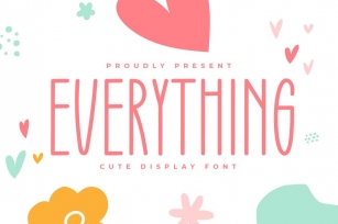 Everything - Cute Display Font Font Download