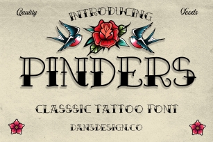 PINDERS TATTOOS Font Download