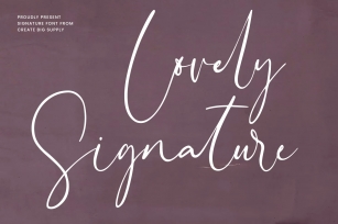 Lovely Signature Font Download