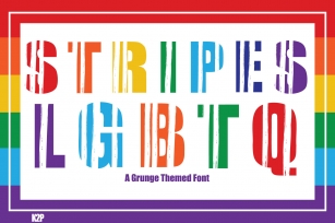 Stripes LGBTQ Font Download