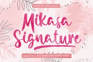 Mikasa Signature Font Download