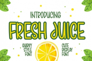 Fresh Juice - Quirky & Cute Display Font Font Download