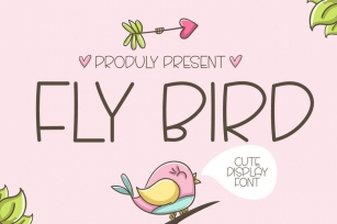 Fly Bird - Cute Display Font Font Download