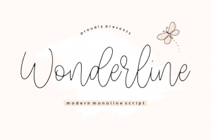 Wonderline Modern Monoline Script Font Font Download