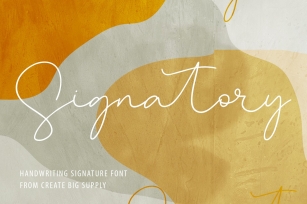 Signatory Handwriting Signature Font Download