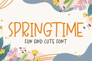 Spring Time - Fun and Cute Font Font Download